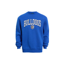 Canterbury Bulldogs NRL Adults Stacked Fleece Crew | BLUE