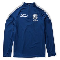 Geelong Cats AFL 2026 Mens LS 1/4 Zip Performance Top