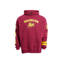 Brisbane Broncos NRL Bleacher Athletic Adults Club Hoodie | Maroon