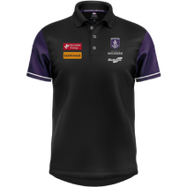 Fremantle Dockers AFL 2026 SEKEM Mens Onfield Supporter Polo | Black | Purple | White