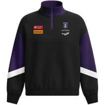 Fremantle Dockers AFL 2026 SEKEM Mens 1/4 Zip Jumper BLACK/PURPLE/WHITE