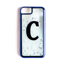 Carlton Blues AFL TYPO Iphone Shake It Glitter Case