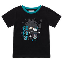 Port Adelaide Power AFL W22 Babies Ringer Tee