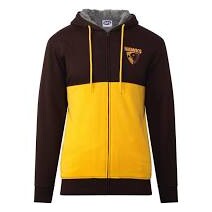 Hawthorn Hawks AFL Mens Fur Zip Hood