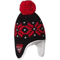 Essendon Bombers AFL Adults Sherpa Fleece Beanie