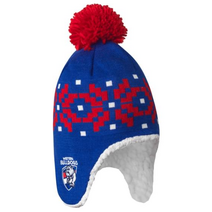Western Bulldogs AFL Adults Sherpa Fleece Beanie