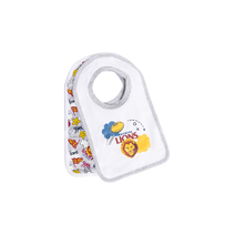Brisbane Lions AFL Baby 2 Bib Pack | White/ Grey