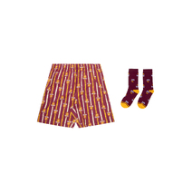 Brisbane Lions AFL Mens Boxer Shorts & Sock Gift Set