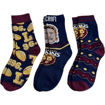 Brisbane Lions Levi Ashcoft Character 3-Pack Socks