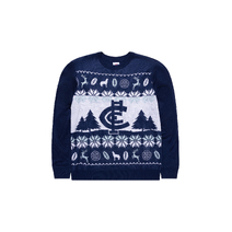 Carlton Blues AFL Mens Winter Knitted Sweater