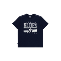 Carlton Blues AFL Youth Sketch Tee | Navy
