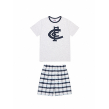 Carlton Blues Kids Check PJ Set