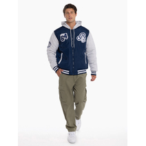 Carlton Blues AFL Mens Patchwork Bomber Jacket