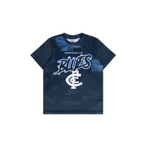 Carlton Blues AFL Youth All Over Tee | NAVY