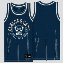 Geelong Cats AFL Youth Mesh Bball Singlet