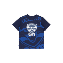 Geelong Cats AFL Youth Oversize Crop Logo Tee
