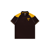 Hawthorn Hawks AFL Mens Performance Polo | Brown