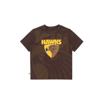 Hawthorn Hawks AFL Youth Oversize Crop Logo Tee