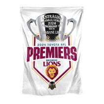 Brisbane Lions 2024 Premiers Wall Flag P1