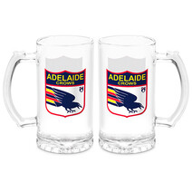 Adelaide Crows AFL First 18 Stein Glass