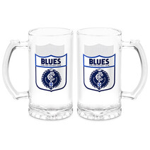 Carlton Blues AFL First 18 Stein Glass