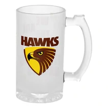 Hawthorn Hawks AFL Frosted Stein 500ml