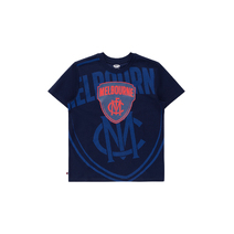 Melbourne Demons AFL Kids Oversize Crop Logo Tee