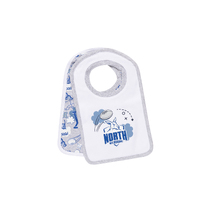 North Melbourne Kangaroos AFL Baby 2 Bib Pack | White/ Grey