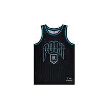 Port Adelaide Power AFL Mens Basketball Singlet | Black