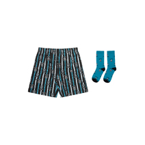 Port Adelaide Power AFL Mens Boxer Shorts & Sock Gift Set