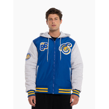 West Coast Eagles AFL Mens Patchworks Bomber Jacket | BLUE