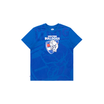 Western Bulldogs AFL Kids Oversize Crop Logo Tee