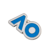 AO 2025 Logo Lapel Pin Blue and White