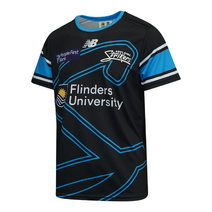 Adelaide Strikers 25/26 BBL New Balance Youth Warm Up Tee | Black/Blue