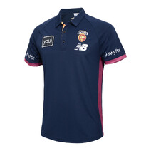 Brisbane Lions 2025 AFL NEW BALANCE Mens Media Polo | NAVY 