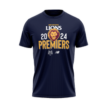 Brisbane Lions 2024 AFL NEW BALANCE Youth Premiers Tee |  NAVY