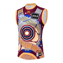 Brisbane Lions 2025 AFL NEW BALANCE Mens Indigenous Home Guernsey