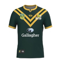 Australian Kangaroos Classic Mens Onfield Home Jersey | Green/ Gold