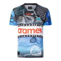 Cronulla Sharks CLASSIC NRL Mens Indigenous Jersey | Blue/ Black