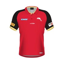 Redcliffe Dolphins NRL 2025  Mens Media Polo | Red