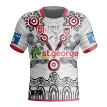 St. George Illawarra Dragons CLASSIC NRL Mens Indigenous Jersey | Black/ Red