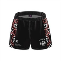 St George Illawarra CLASSIC NRL Mens Indigenous Training Shorts | Black
