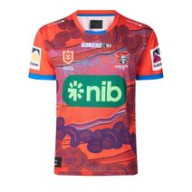 Newcastle Knights Classic NRL Mens Indigenous Jersey | Red/ Blue