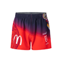 Newcastle Knights 2025 NRL Classic Mens Indigenous Shorts | Red/Blue