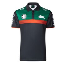 South Sydney Rabbitohs NRL 2025 Mens Players Polo| Black