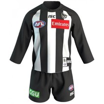 Collingwood Magpies 2019 AFL Toddler  L/S Guernsey Set