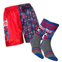 Melbourne Demons AFL Mens Retro Boxer Shorts & Socks Gift Set