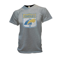 West Coast Eagles AFL Mens Retro 70s Tee