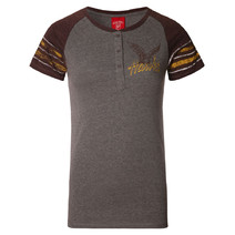 Ladies Henley Tee Hawthorn Hawks