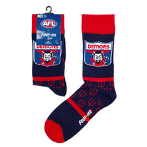 Melbourne Demons AFL Heritage Pattern Sock - Mens Size 8-13